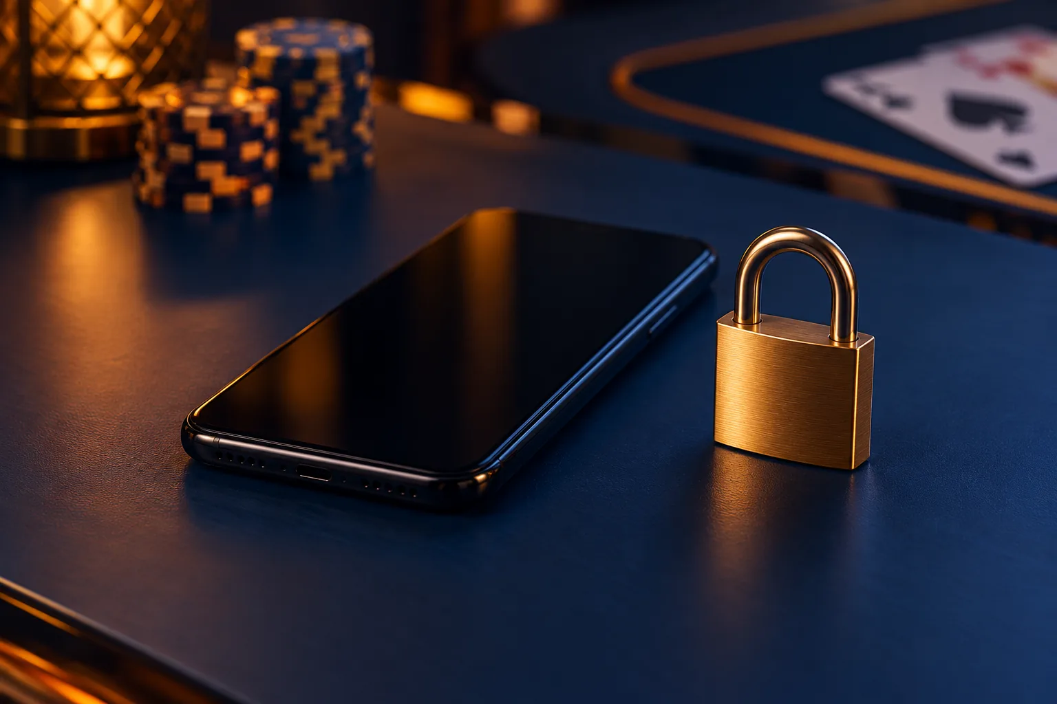Phone and padlock for the AmunRa registration guide